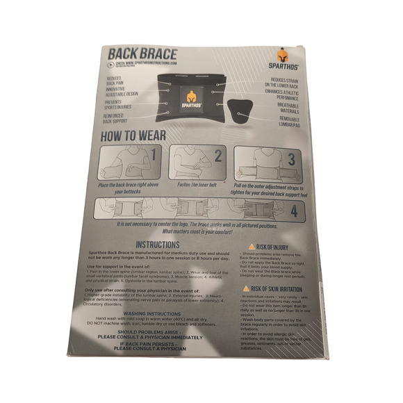 Sparthos Back Support Back Brace Belt - Picture 2 of 12